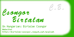 csongor birtalan business card